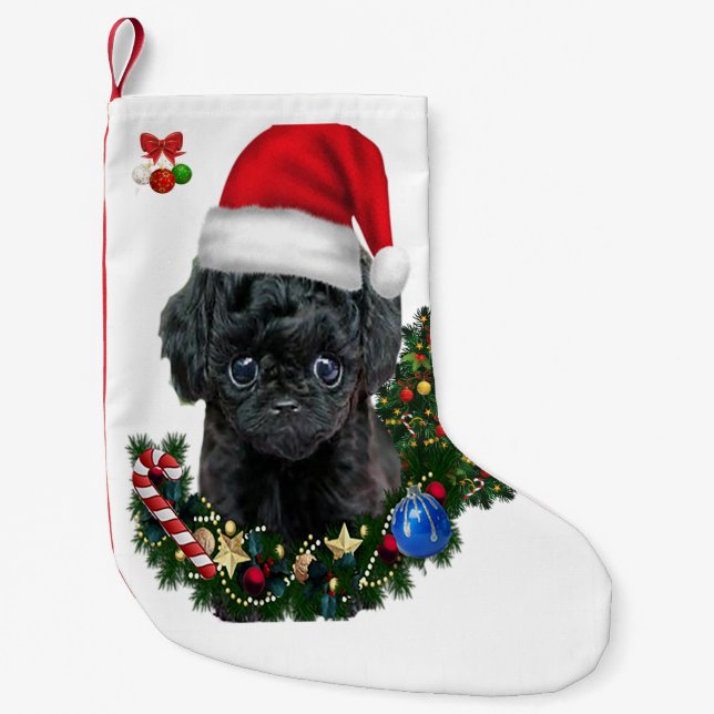 Pudel jul  liten julstrumpa (Framsidan)