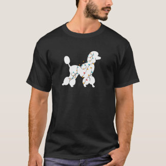 Pudel jul Ljus Pudel Hund, ugglatt sötare Xm T Shirt