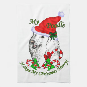 Pudel jul Merry Kökshandduk