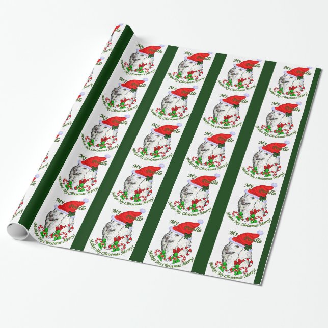 Pudel jul Merry Presentpapper (Utrullad)