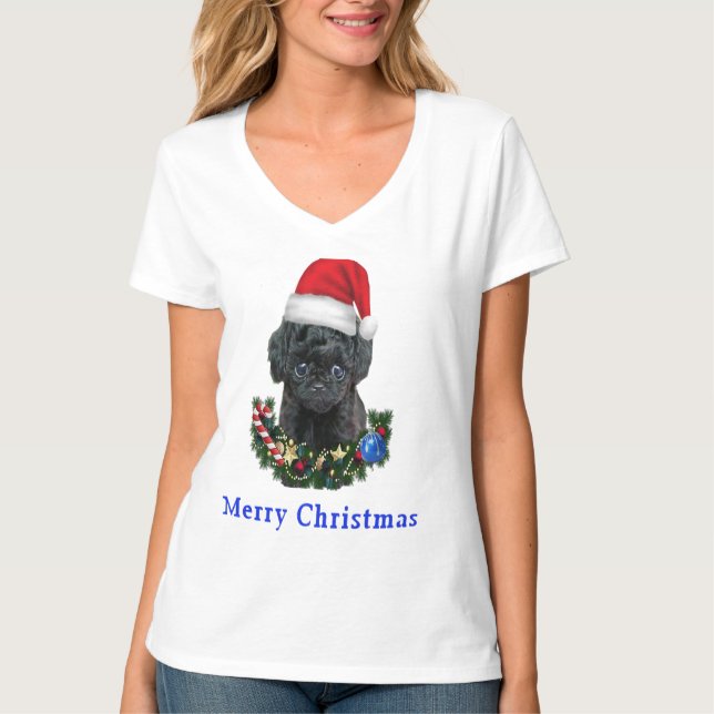 Pudel jul T-Shirt (Framsida)