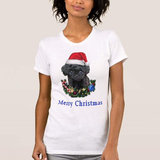 Pudel jul T-Shirt (Framsida)