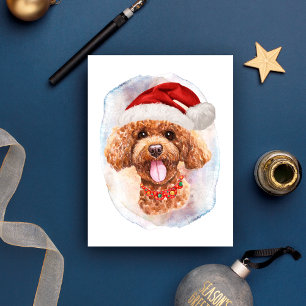 Pudel julklappar för hundälskare helg vykort