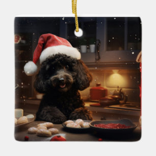 Pudel-julsagor Festive Helgdag Julgransprydnad Keramik
