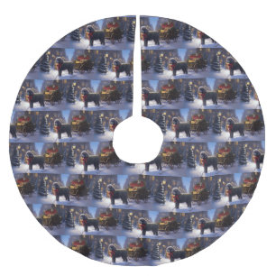 Pudel julsäsong julgransmatta borstad polyester