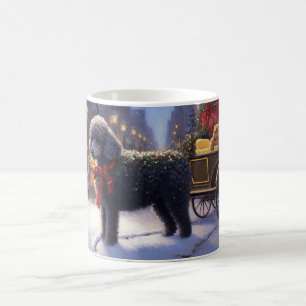 Pudel julsäsong kaffemugg