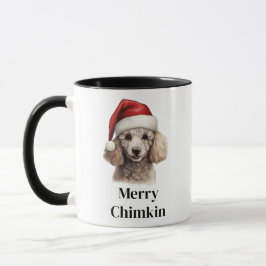Pudel jultomte hatt jul hund mugg