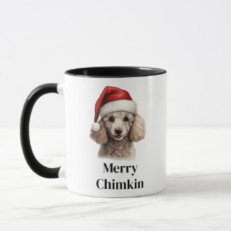 Pudel jultomte hatt jul hund mugg