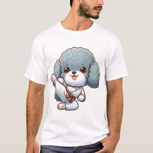 Pudel karate hög spark kampsport t shirt