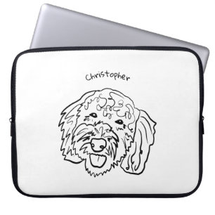 Pudel Kärlek: Anpassade Line Art Laptop sleeve