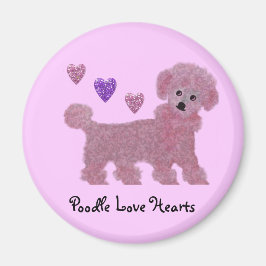 Pudel Kärlek Hearts Magnet