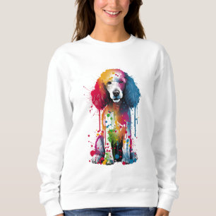 Pudel livlig och färgrik t shirt