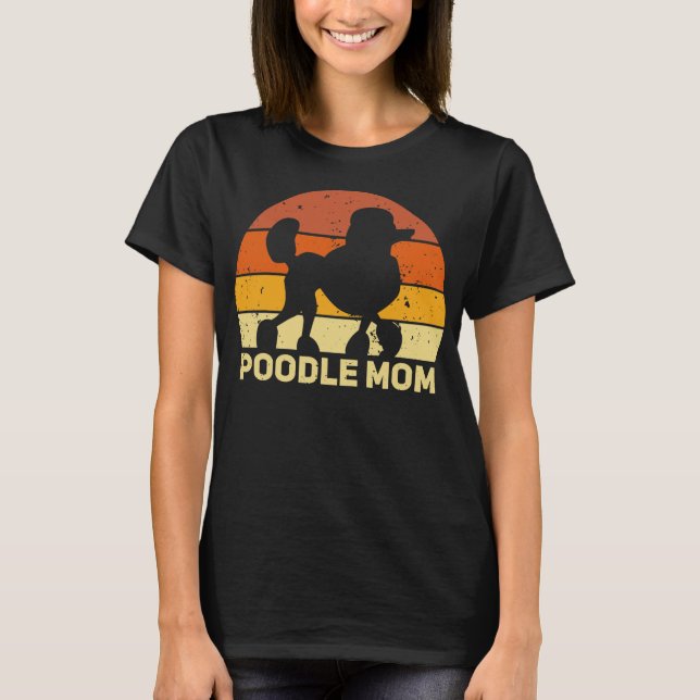 Pudel Mamma Älskare Ord Funny Meme  T Shirt (Framsida)