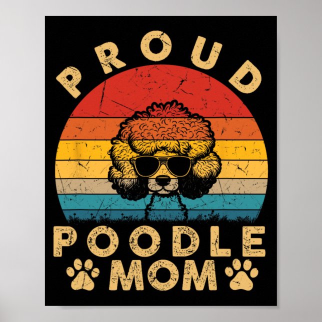Pudel-Mamma-gåvor i Kärlek Mitt Hund-Mor-Da Poster (Framsidan)