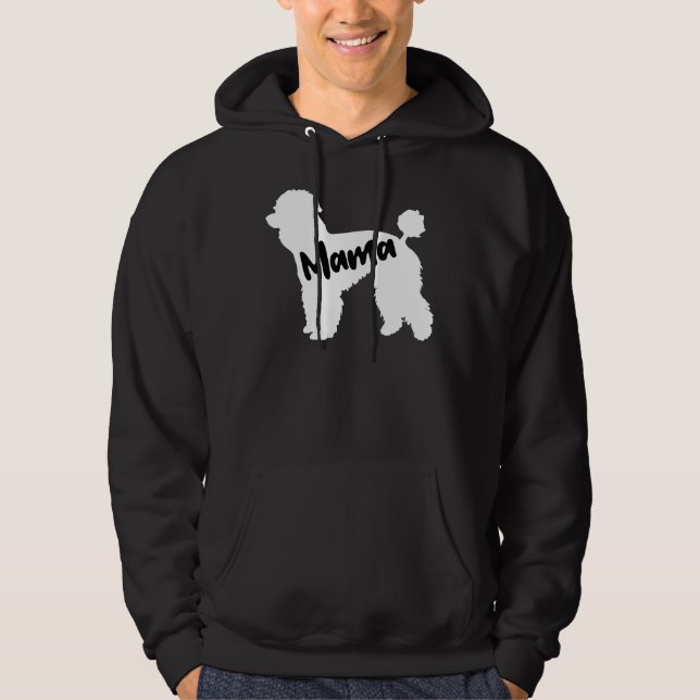 Pudel Mamma Hund Mamma Hoodie (Framsida)