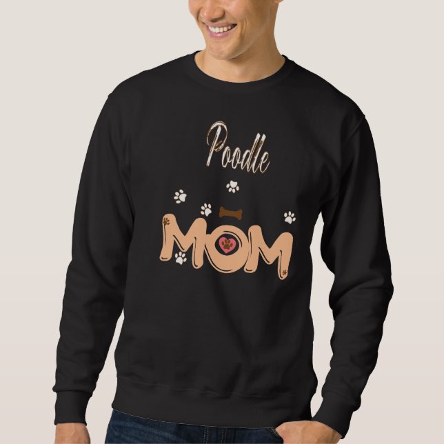 Pudel Mamma Lång Ärmad Tröja (Framsida)