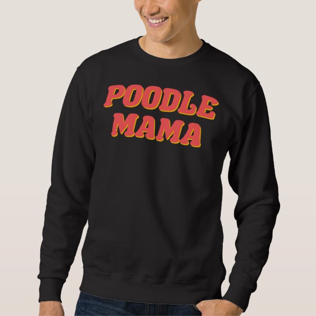 Pudel Mamma Lång Ärmad Tröja (Framsida)