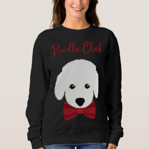 Pudel med vit rött spole i Klubb T Shirt
