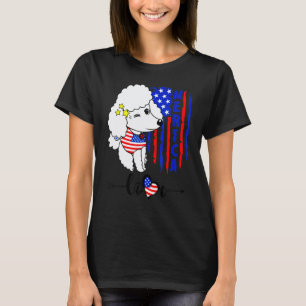Pudel Merica Kärlek Självständighetsdag 4:e Juli T Shirt