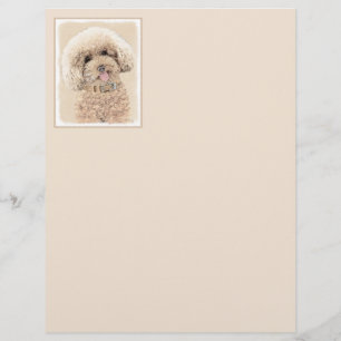 Pudel Ministern Leksak Apricot Cream Brown Hund Ar