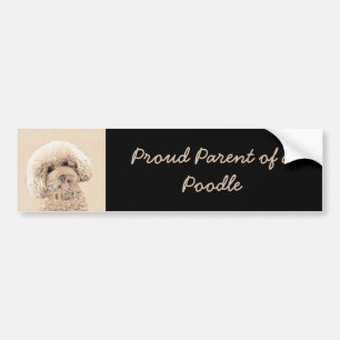 Pudel Ministern Leksak Apricot Cream Brown Hund Ar Bildekal