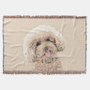 Pudel Ministern Leksak Apricot Cream Brown Hund Ar Filt
