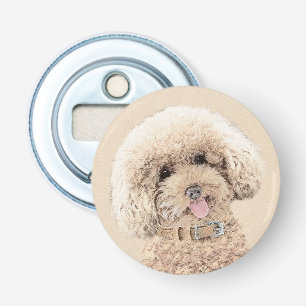 Pudel Ministern Leksak Apricot Cream Brown Hund Ar Flasköppnare