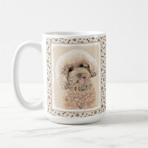 Pudel Ministern Leksak Apricot Cream Brown Hund Ar Kaffemugg