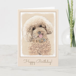 Pudel Ministern Leksak Apricot Cream Brown Hund Ar Kort