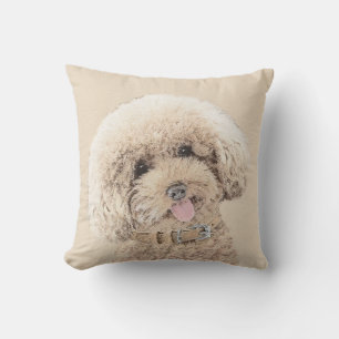 Pudel Ministern Leksak Apricot Cream Brown Hund Ar Kudde