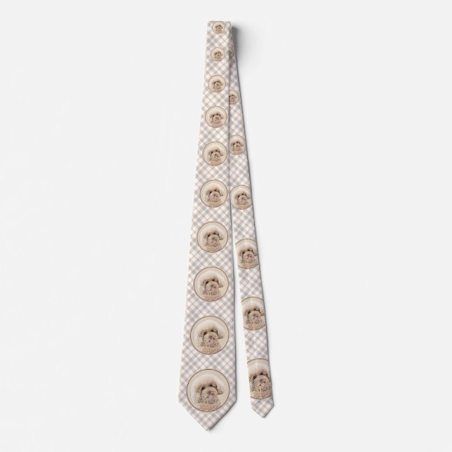 Pudel Ministern Leksak Apricot Cream Brown Hund Ar Slips (Framsida)