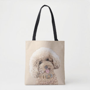 Pudel Ministern Leksak Apricot Cream Brown Hund Ar Tygkasse