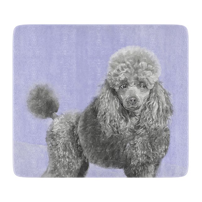 Pudel Ministratyr Leksak Silver Grått Blue Hund Ar (Framsidan)