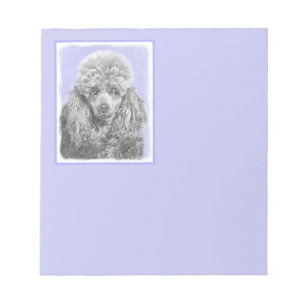 Pudel Ministratyr Leksak Silver Grått Blue Hund Ar Anteckningsblock