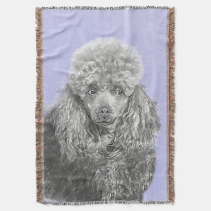 Pudel Ministratyr Leksak Silver Grått Blue Hund Ar Filt