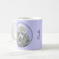 Pudel Ministratyr Leksak Silver Grått Blue Hund Ar