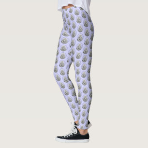 Pudel Ministratyr Leksak Silver Grått Blue Hund Ar Leggings