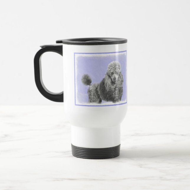 Pudel Ministratyr Leksak Silver Grått Blue Hund Ar Resemugg (Vänster)