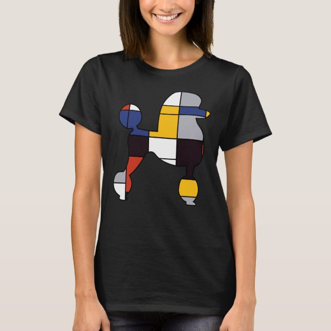 Pudel Mondrian T Shirt (Framsida)