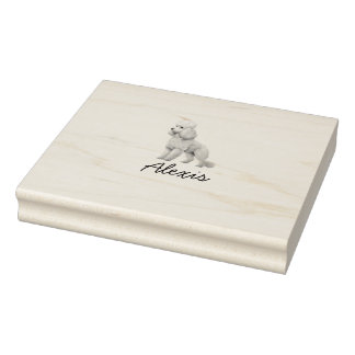 pudel monokrom stämpel