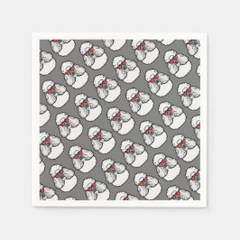 Pudel Mönster Funny Pappersservett