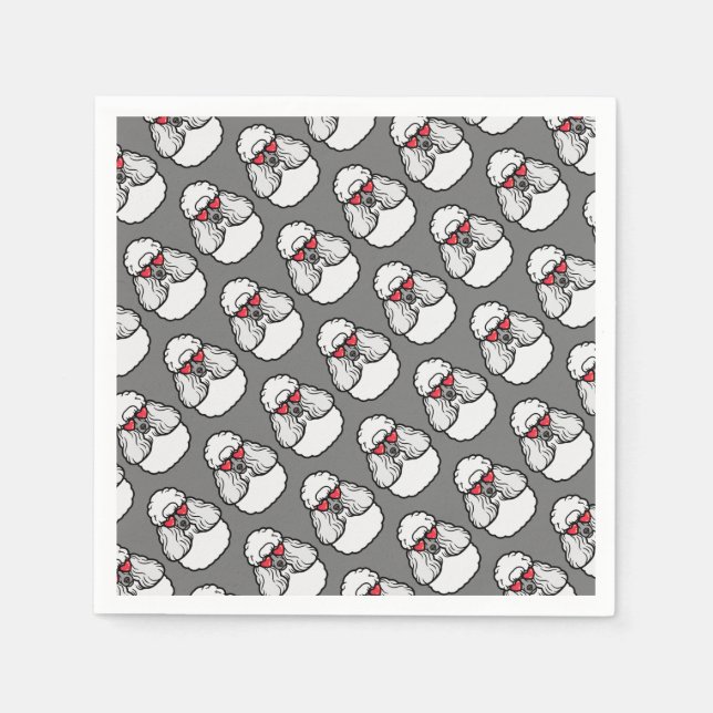 Pudel Mönster Funny Pappersservett (Framsidan)