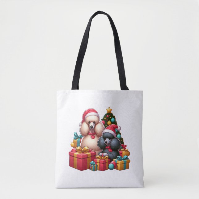 Pudel nuvarande Pals Festive Hats och Gift Galore  Tygkasse (Framsida)