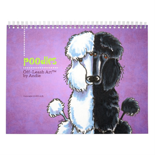 Pudel off-Leash Art™ Vol 1 Kalender (Omslag)