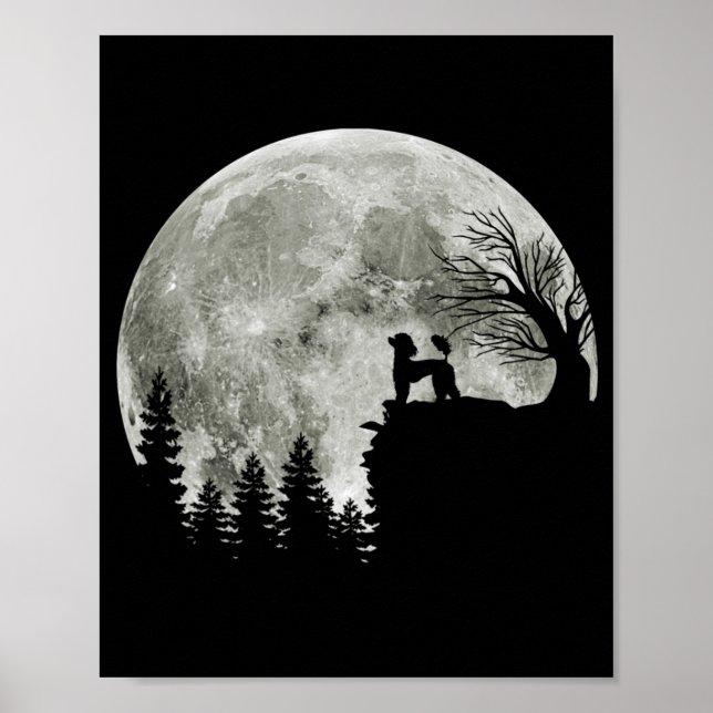 Pudel på berget Halloween-gift för Pudel Älskare Poster (Framsidan)