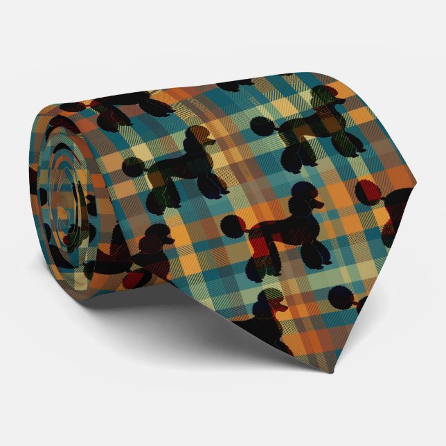 Pudel på Plaidslips Slips (Rullad)
