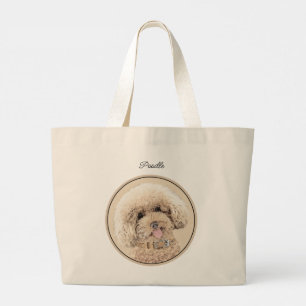 Pudel Painting Leksak Apricot Cream Original Hund Jumbo Tygkasse