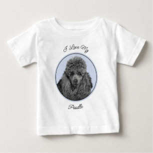Pudel Painting Miniatyr Leksak Black Original Art T Shirt
