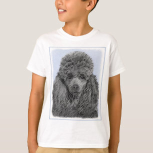 Pudel Painting Miniatyr Leksak Black Original Art T Shirt