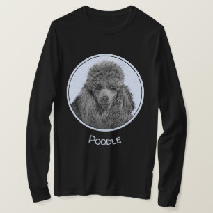 Pudel Painting Miniatyr Leksak Black Original Art T Shirt